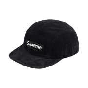 Supreme Corduroy Camp Cap Black - 24FW