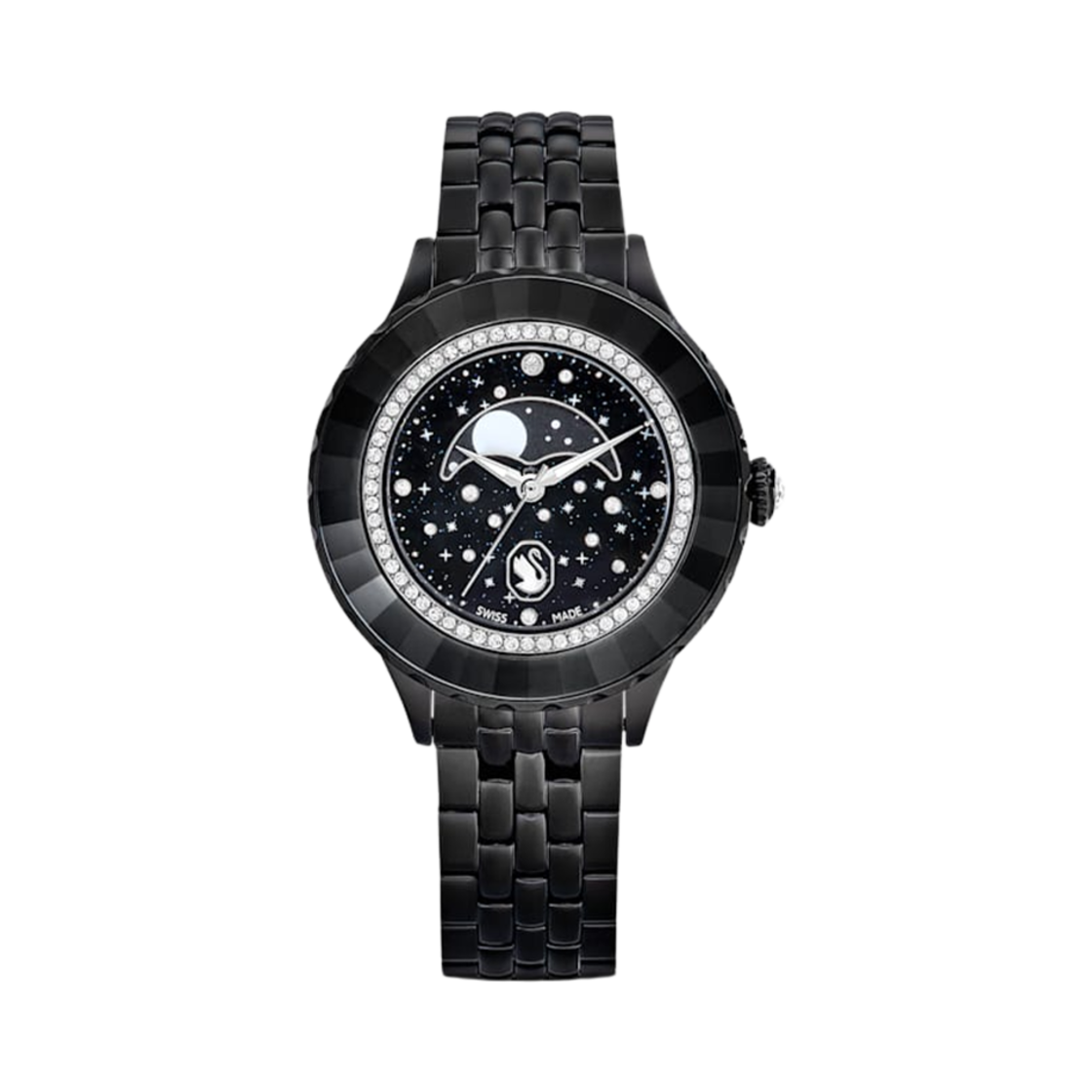 5677497 Swarovski Octea Moon Watch 43mm Black