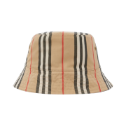 Burberry Reversible Icon Stripe Cotton Bucket Hat Archive Beige Black
