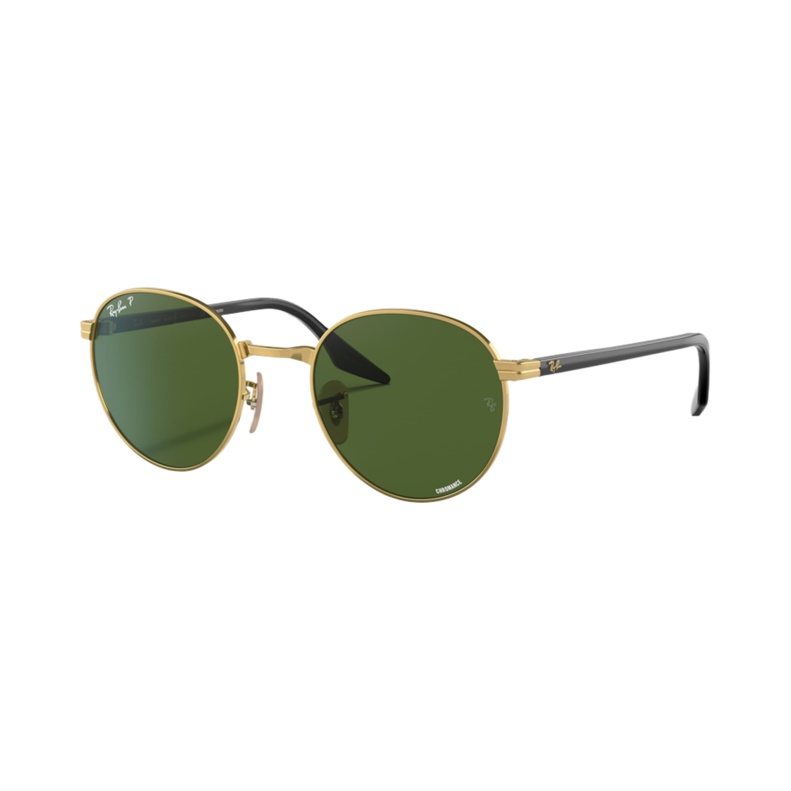 레이밴 RB3691 폴리쉬드 골드 프레임 다크 그린 크로맨스 렌즈하이 브릿지 핏(Ray-Ban RB3691 Polished Gold Frame Dark Green Chromance Lenses High Bridge Fit) - 1