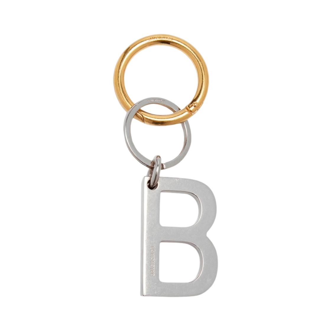 발렌시아가 B 체인 키체인 실버 골드(Balenciaga B Chain Keychain Silver Gold) - 1