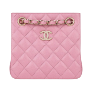 Chanel Mini Bucket Bag Grained Calfskin & Gold Pink