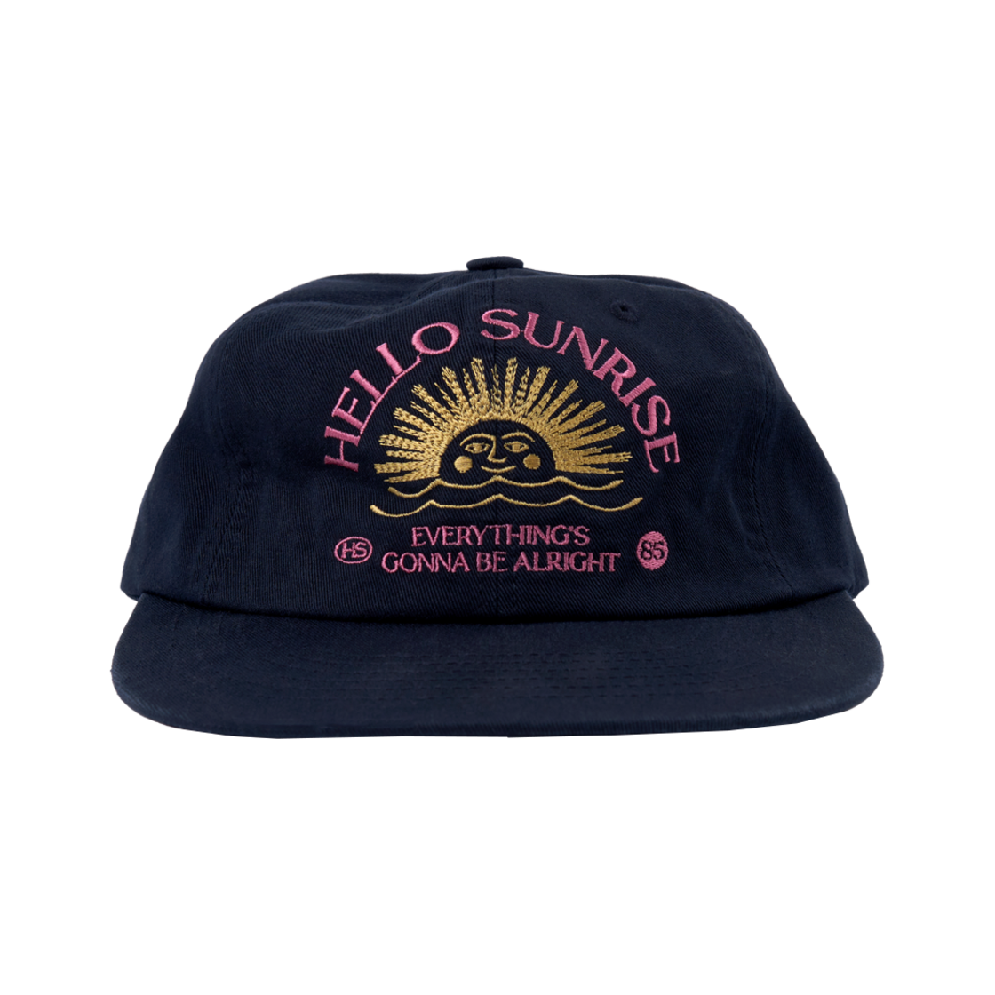 헬로선라이즈 워싱 투톤 아치 로고 6패널 캡 네이비(Hello Sunrise Washed Two Tone Arch Logo 6panel Cap Navy)