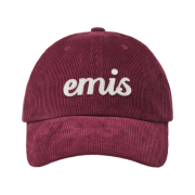 Emis Applique Corduroy Ball Cap Wine