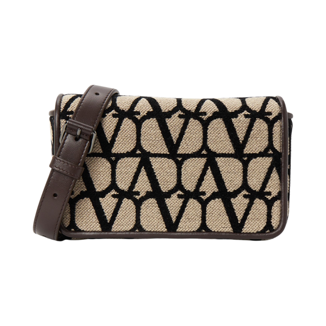P0U67QKD6ZN Valentino Toile Iconographe Crossbody Bag Beige Black