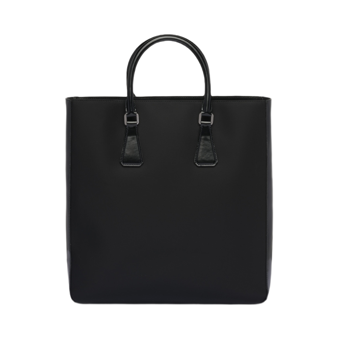 프라다 리나일론 브러쉬드 레더 토트백 블랙(Prada Re-Nylon Brushed Leather Tote Bag Black) - 3