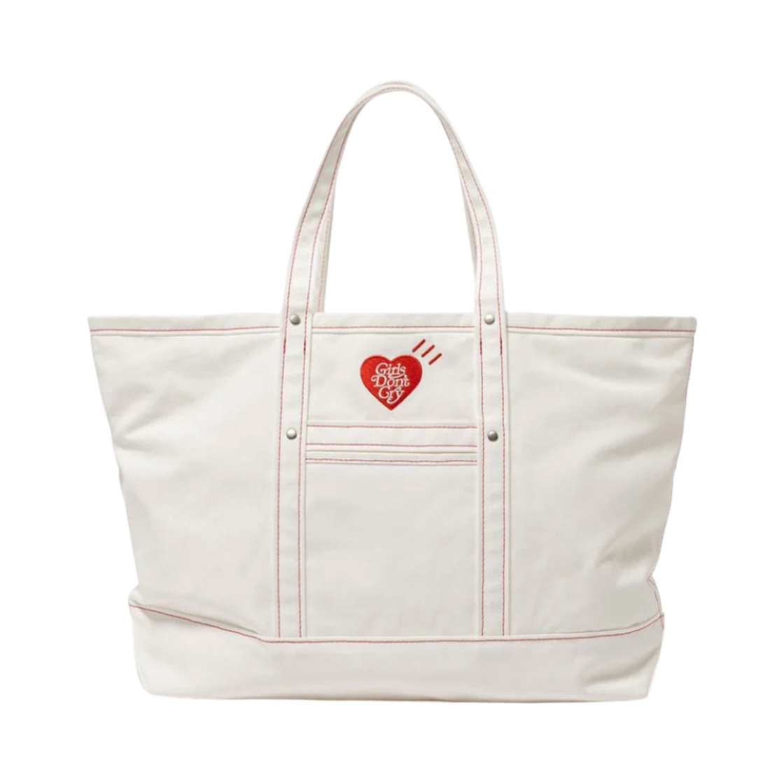휴먼 메이드 x 베르디 걸스 돈 크라이 토트백 라지 화이트(Human Made x Verdy Girls Don't Cry Tote Bag Large White)