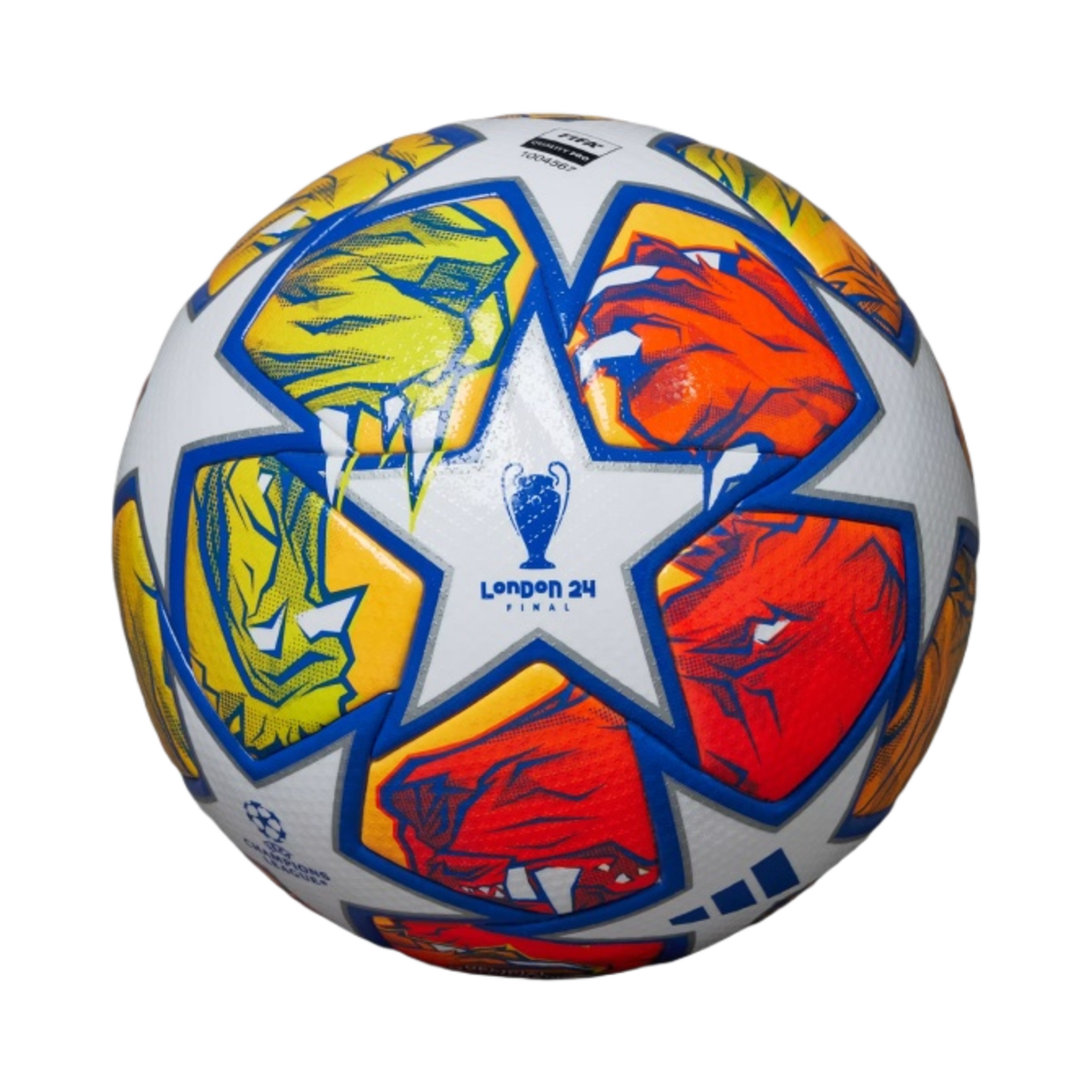 아디다스 UCL 프로 23/24 녹아웃 볼 화이트 글로우 블루 플래쉬 오렌지(Adidas UCL Pro 23/24 Knockout Ball White Glow Blue Flash Orange)