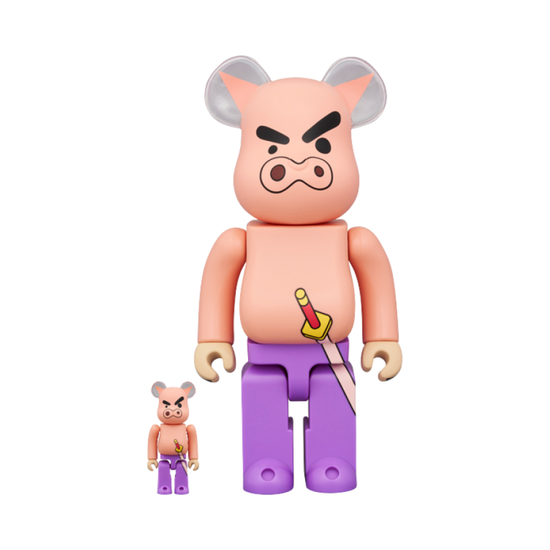 베어브릭 짱구는 못말려 부리부리 대마왕 100% & 400% 세트(Bearbrick Crayon Shin-chan Buriburizaemon 100% & 400% Set)