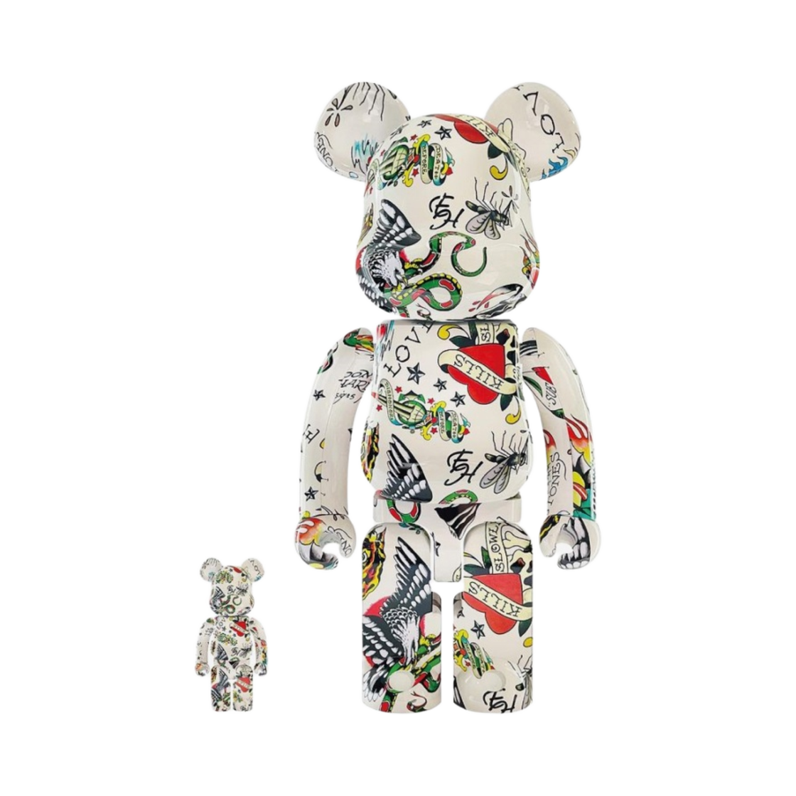 베어브릭 x 에드 하디 마카오 100% & 400% 세트(Bearbrick x Ed Hardy Macau 2021 100% & 400% Set) - 1