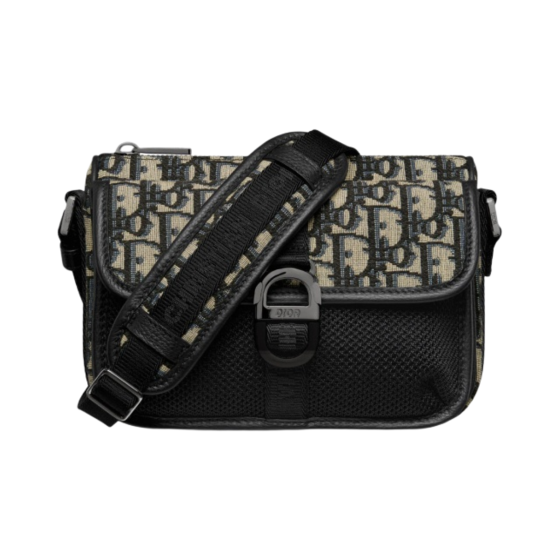 디올 아쿠아 미니 메신저 백 디올 오블리크 자카드 베이지 블랙(Dior Aqua Mini Messenger Bag Dior Oblique Jacquard Beige Black) - 1