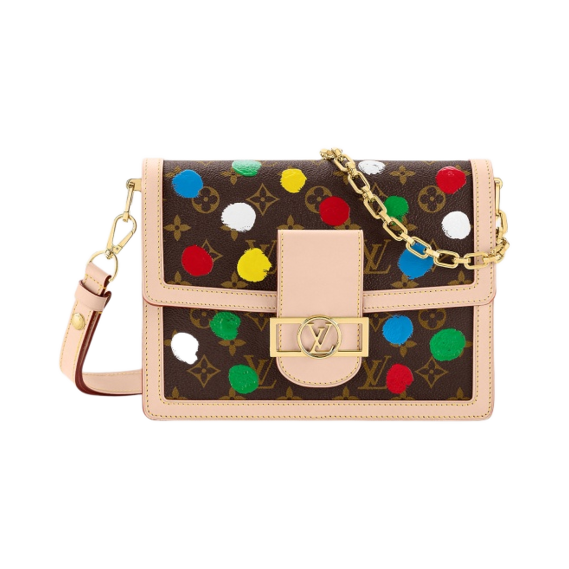 루이비통 x 야요이 쿠사마 도핀 MM 닷 프린트 모노그램(Louis Vuitton x YK Dauphine MM Dots Print Monogram) - 1