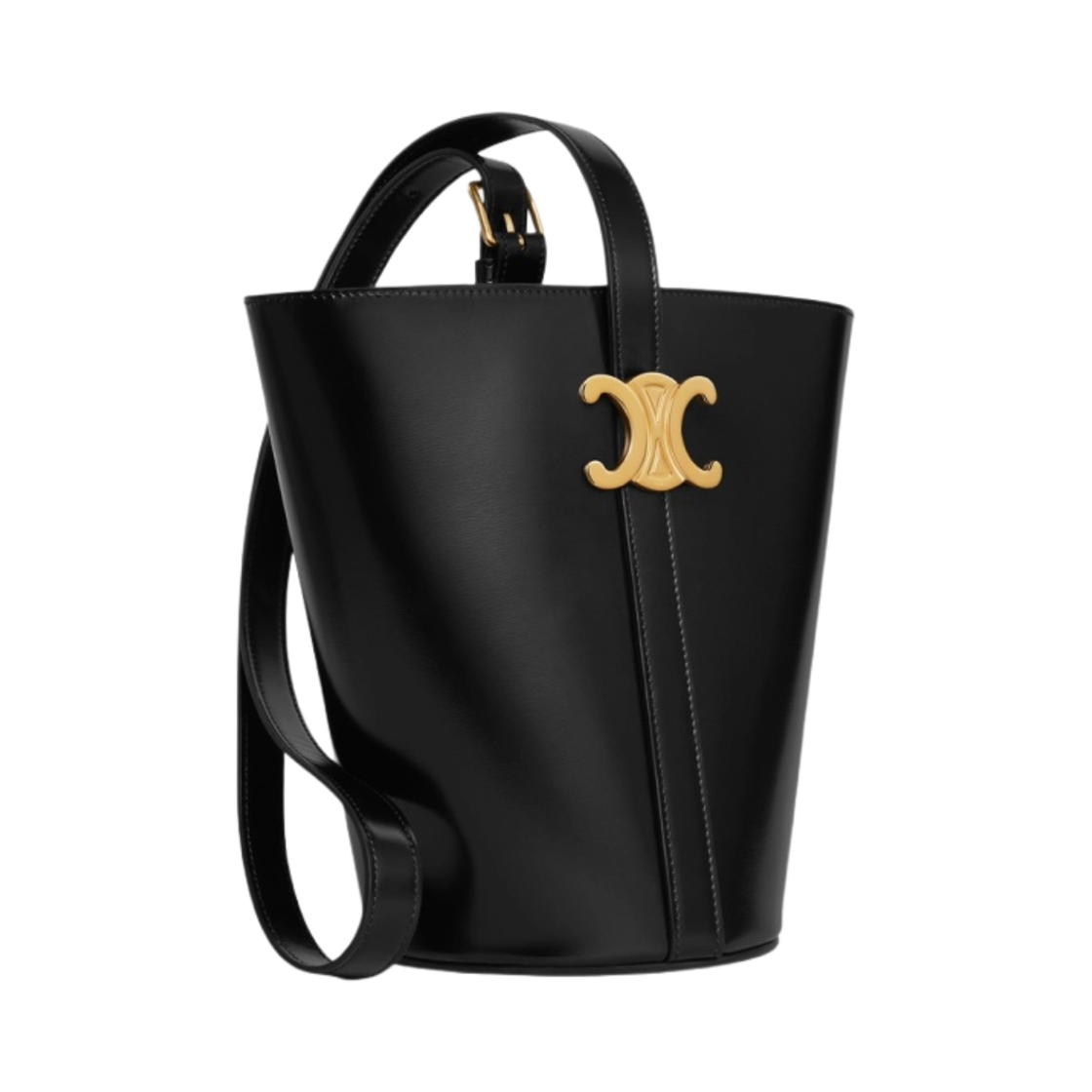 셀린느 샤이니 카프스킨 버킷백 트리옹프 블랙(Celine Bucket Triomphe in Shiny Calfskin Black) - 2