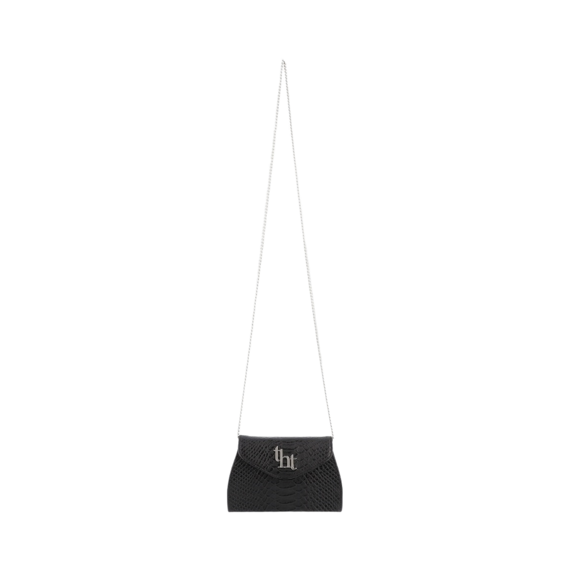 쓰리타임즈 미니 문 백 블랙(Threetimes Mini Moon Bag Black)