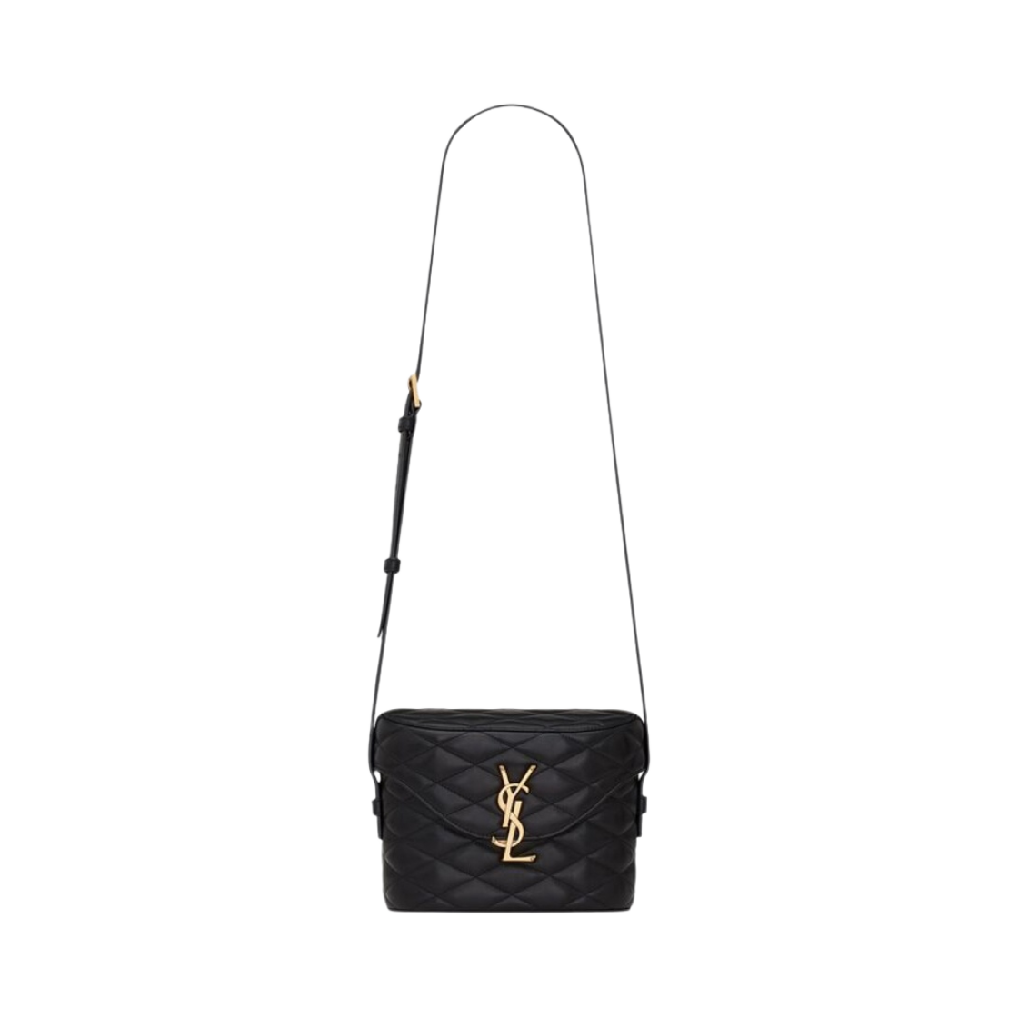 생로랑 준 박스 백 퀼티드 램스킨 느와르(Saint Laurent June Box Bag in Quilted Lambskin Noir) - 1
