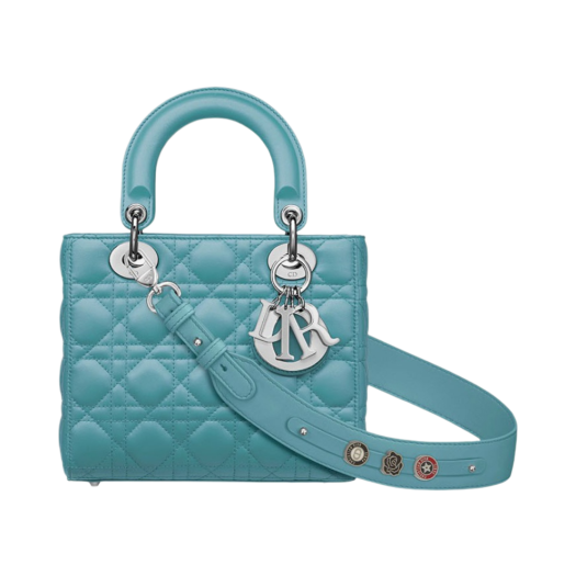 Dior Small Lady Bag My ABCDior Cannage Lambskin Azure Blue