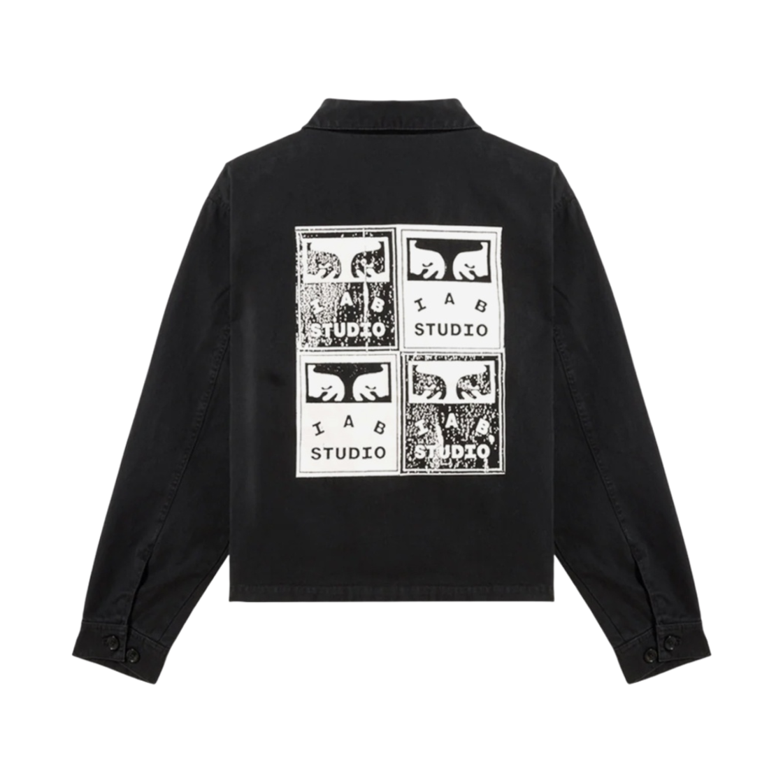 아이앱 스튜디오 x 오베이 포스터 집 자켓 앤트러사이트(IAB Studio x Obey Poster Zip Jacket Anthracite)