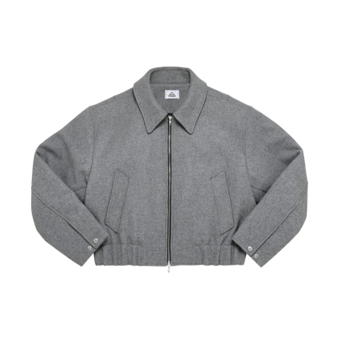 - MJD Wool Cropped Jacket Melange Grey