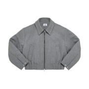 MJD Wool Cropped Jacket Melange Grey