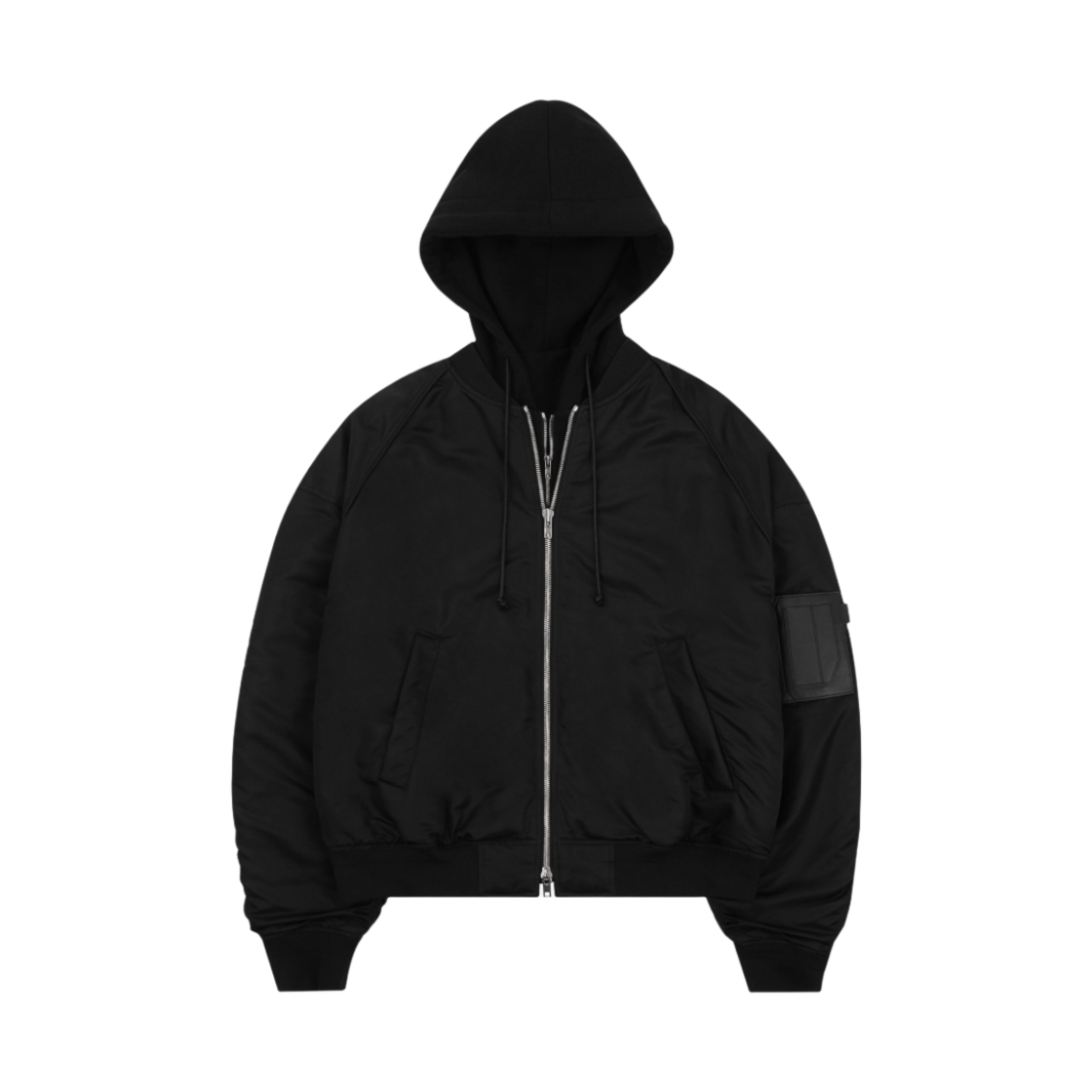 준지 후드 디테처블 MA-1 점퍼 블랙 - 22SS(Juun.J Detachable Hood MA-1 Jumper Black - 22SS)