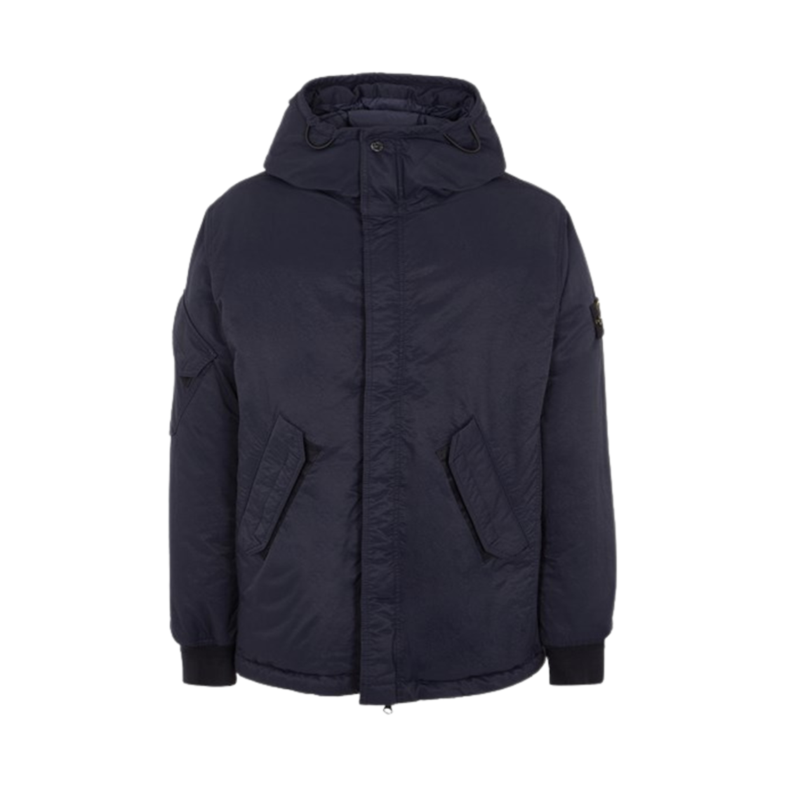 791542521-V0020 Stone Island 42521 Opaque Nylon Twill Down Hooded Jacket Navy Blue - 23FW