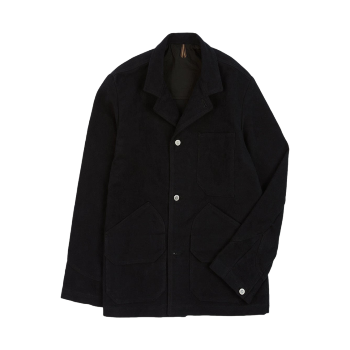 DR2A1B-24534-01-250-34 Drake's Moleskin Utility Jacket Dark Navy