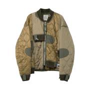 Maison Mihara Yasuhiro Sleeve Combined Quilting Blouson Khaki
