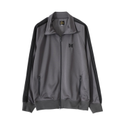 Needles Track Jacket Poly Smooth Charcoal