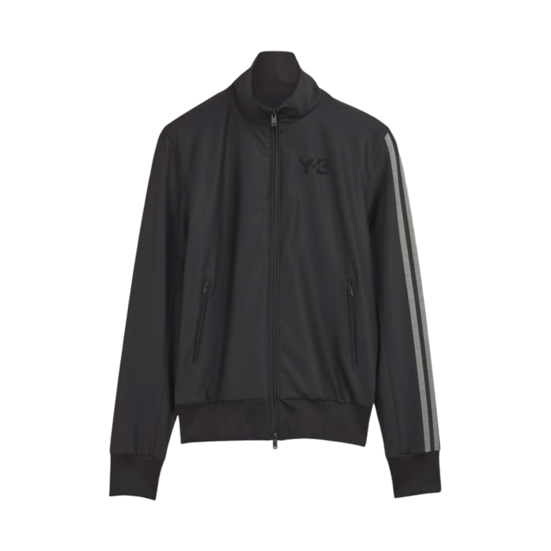 IB0388 Y-3 3-Stripes Refined Wool Track Top Black