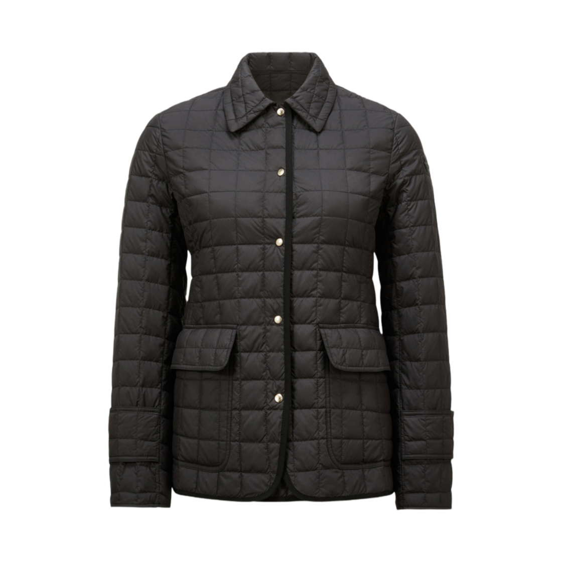 (W) 몽클레르 에피날 스퀘어 퀼티드 다운 셔츠 자켓 블랙 - 25SS((W) Moncler Epinal Square Quilted Down Shirt Jacket Black - 25SS) - 1