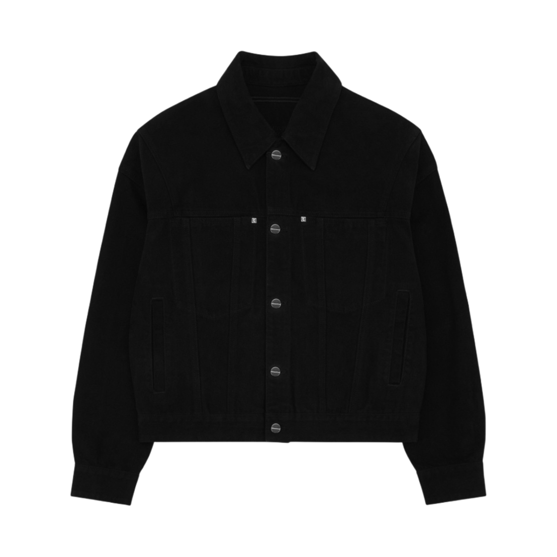 W233JP22855B Wooyoungmi Cropped Denim Jumper Black - 23FW