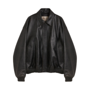 [KREAM 단독] STU Overfit Leather Jacket Black