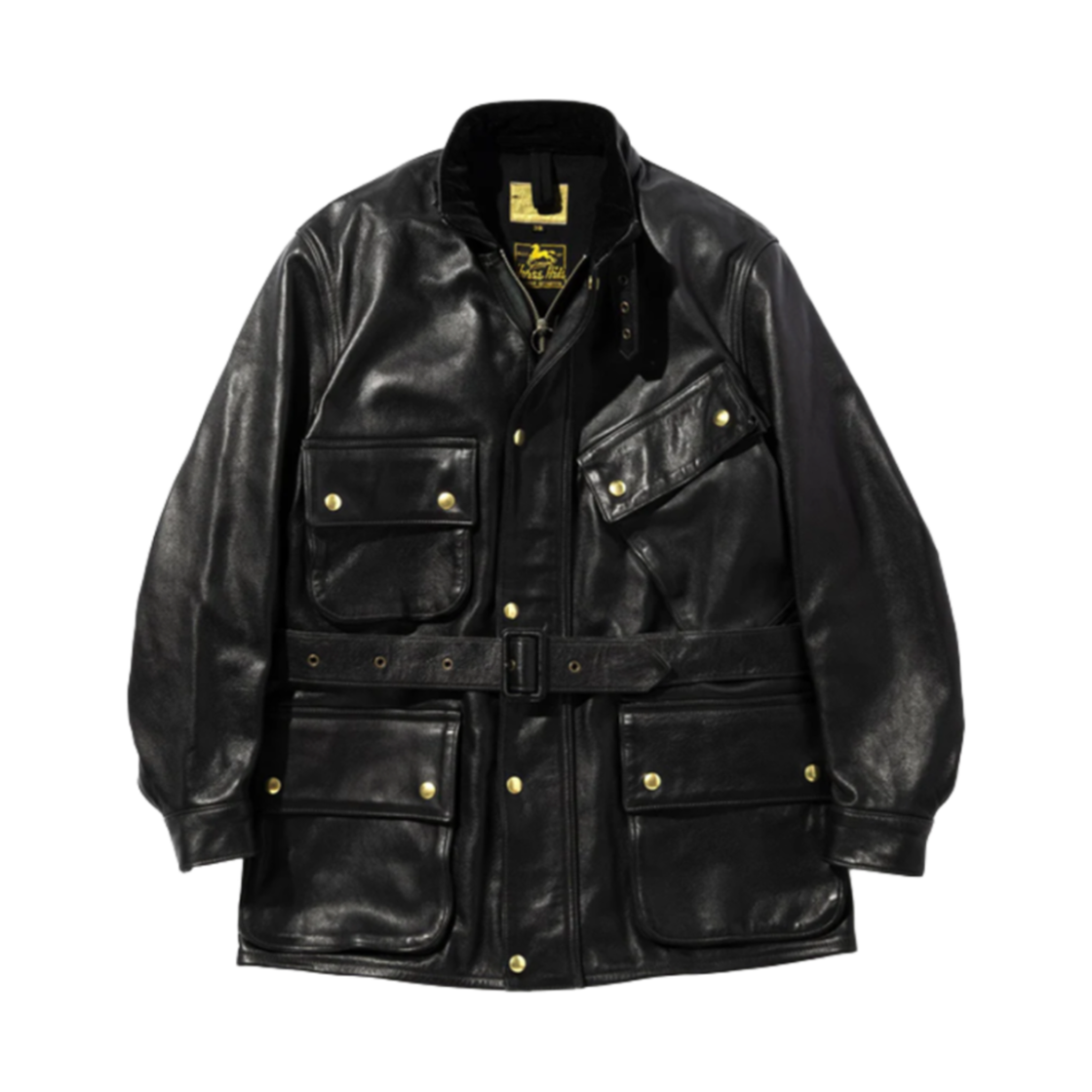MJ20117 The Real McCoy's Leather Enduro Trial Jacket Black