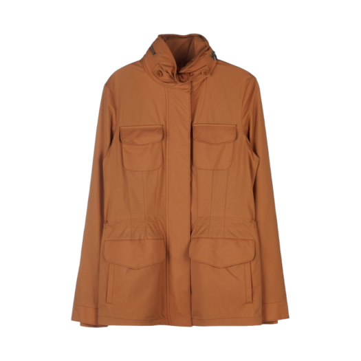 (W) Loro Piana Microfiber Storm System Windmate Traveller Jacket Warm Mastic