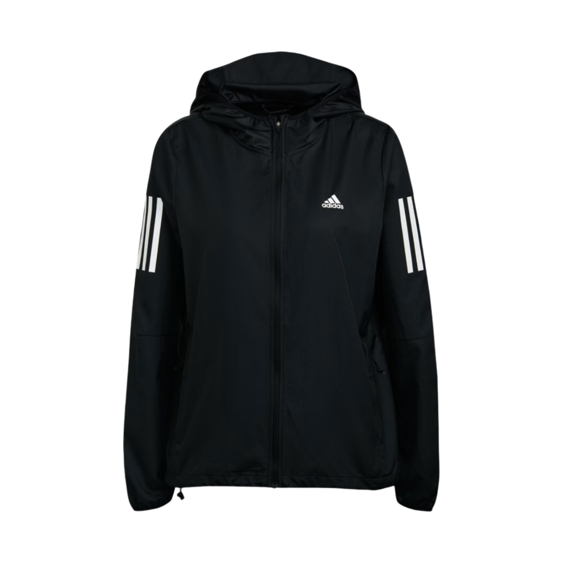 (W) 아디다스 오운 더 런 후드 러닝 윈드브레이커 블랙 - KR 사이즈((W) Adidas Own The Run Hooded Running Windbreaker Black - KR Sizing) - 1
