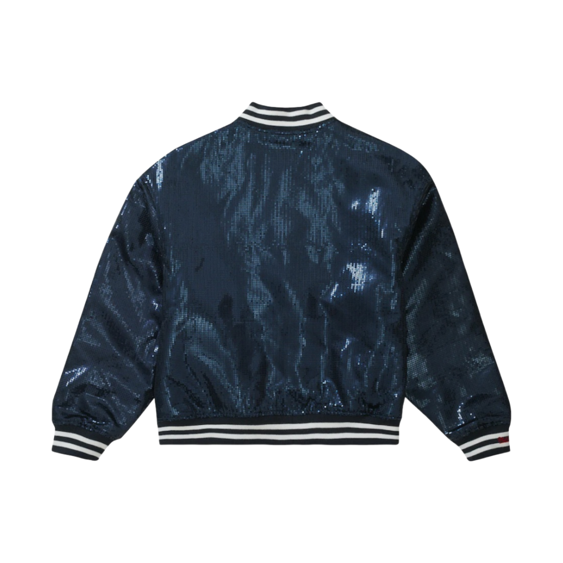 슈프림 미첼 & 네스 세퀸 바시티 자켓 네이비 - 23SS(Supreme Mitchell & Ness Sequin Varsity Jacket Navy - 23SS) - 3