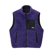 Stussy Sherpa Vest Purple