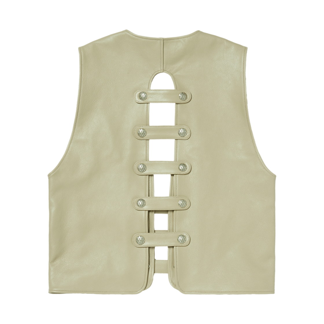 떠그 클럽 고트 스킨 레더 베스트 아이보리(Thug Club Goat Skin Leather Vest Ivory) - 2