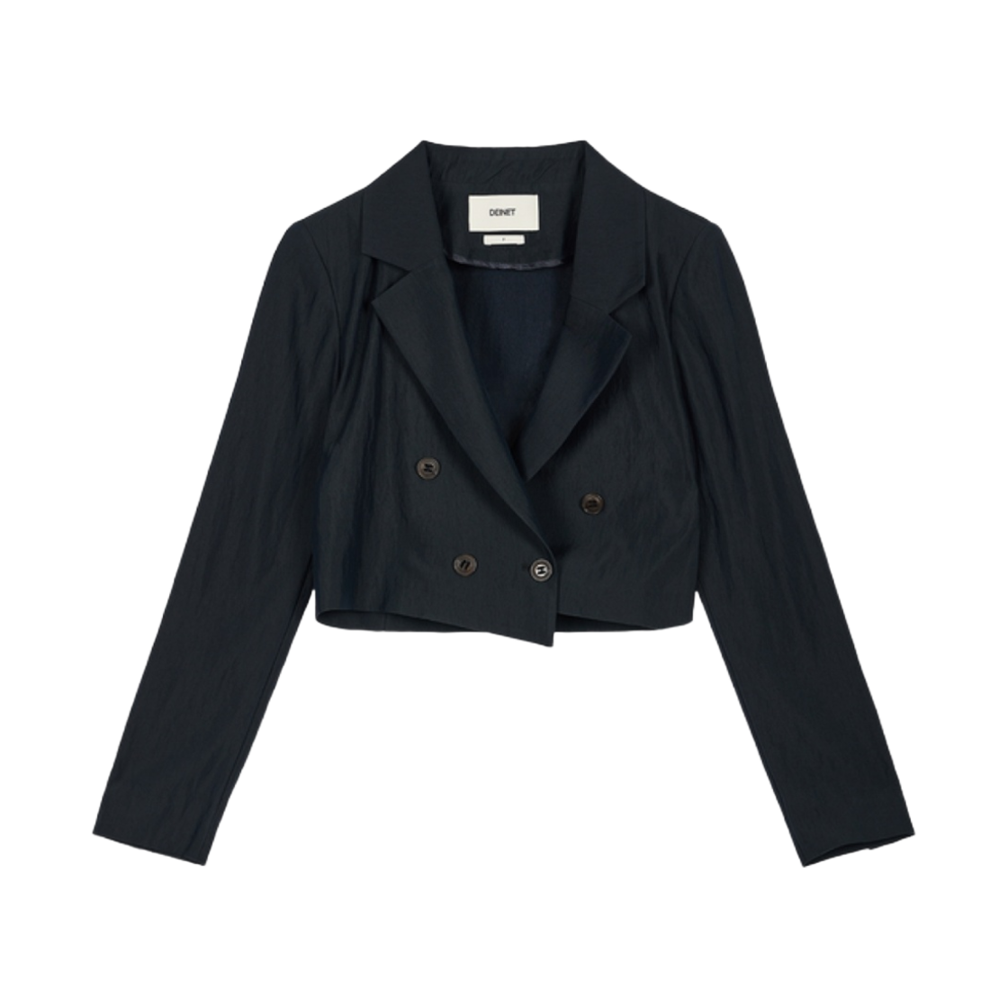 (W) 다이닛 크롭 블레이저 자켓 네이비((W) Deinet Crop Blazer Jacket Navy)