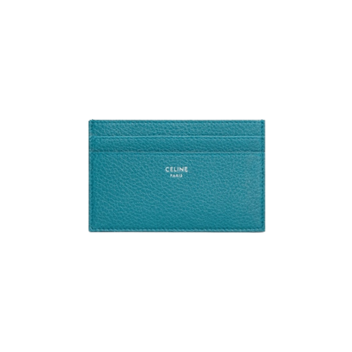 10N763GTH-06CT Celine Medium Card Holder in Grained Calfskin Cobalt