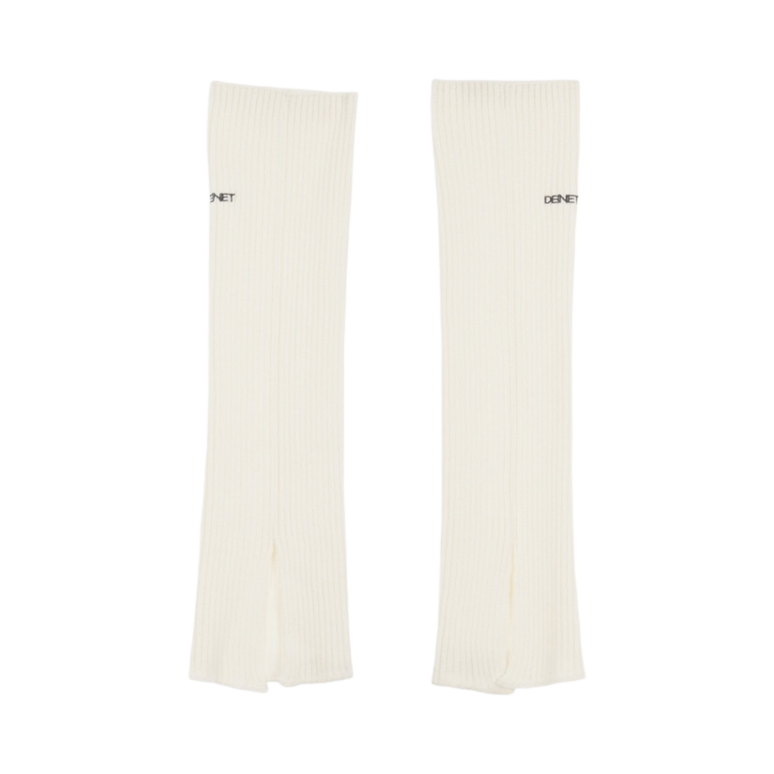 - (W) Deinet Point Kint Slit Leg Warmer in Ivory