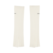 (W) Deinet Point Kint Slit Leg Warmer in Ivory