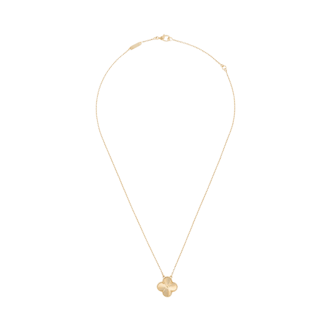 VCARP4KL00 (W) Van Cleef & Arpels Vintage Alhambra Pendant Guilloche Yellow Gold - 대표 이미지 #1