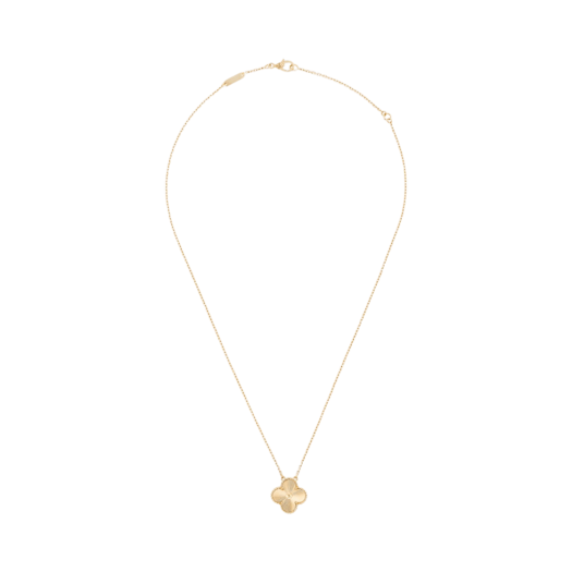 VCARP4KL00 (W) Van Cleef & Arpels Vintage Alhambra Pendant Guilloche Yellow Gold