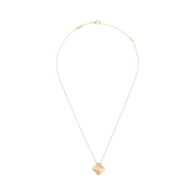(W) Van Cleef & Arpels Vintage Alhambra Pendant Guilloche Yellow Gold