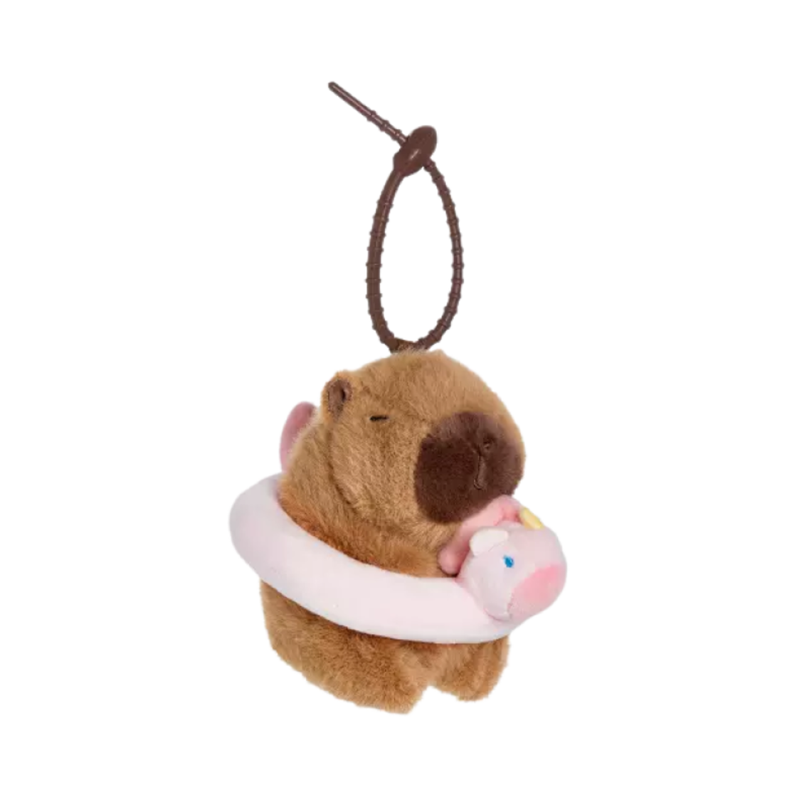 더 그린 파티 카피바라 포니 튜브 키체인 브라운(The Green Party Capybara Pony Tube Keychain Brown)