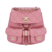 Chanel Small Backpack Calfskin & Gold Light Pink