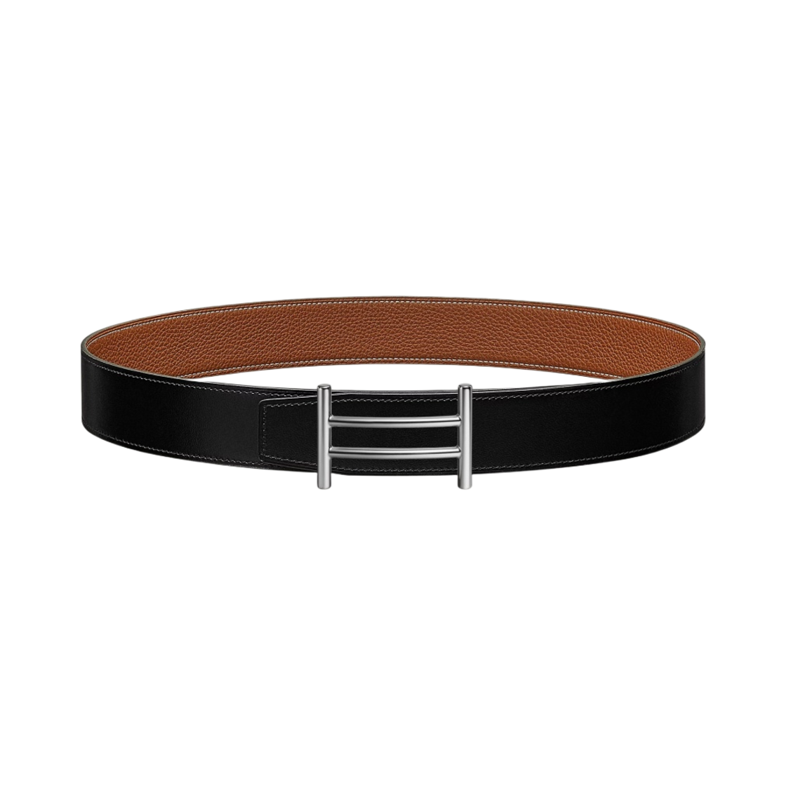 에르메스 라이더 벨트 버클 & 리버서블 가죽 스트랩 38mm & 실버 누아 골드(Hermes Rider Belt Buckle & Reversible Leather Strap 38mm & Silverr Noir Gold) - 1