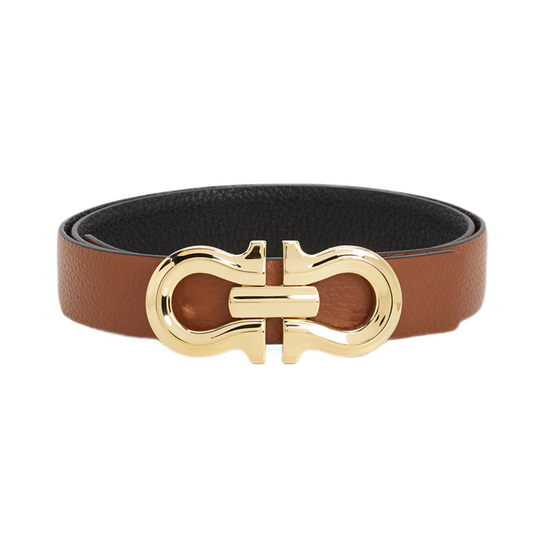 230329-775597 (W) Ferragamo Gancini Reversible Belt Brown