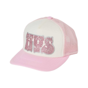 (W) Hysteric Glamour Hypnotized Logo Rhinestone Mesh Cap Pink